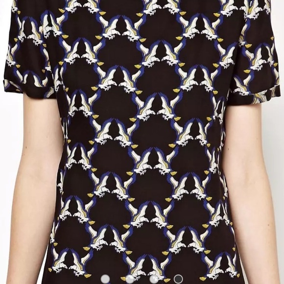 Eleven Paris Dress Teagle Bird Print With Cut Out Back ASOS M Size 8 US - Picture 14 of 16